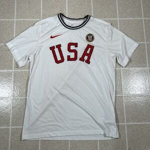 Nike Sportswear Team USA Shirt‎ Men's Medium White United States CN1423-100